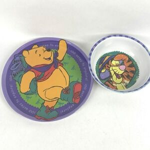 VTG Zak Designs Winnie the Pooh Tigger Kid's Plate & Bowl Combo Disney